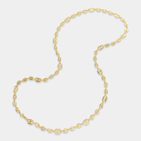 SueSue Jewelry - NEW 18K Gold Plated Mariner Long Chain Necklace